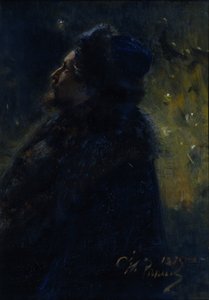 Sadko. Retrato do artista Viktor Vasnetsov 1848-1926, 1875 de Ilya Efimovich Repin