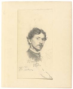 Auto-retrato, 1873 de Ilya Efimovich Repin
