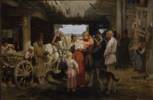 O Adeus do Recruta, 1879 de Ilya Efimovich Repin