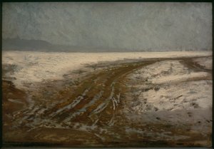 Caminho (estrada na neve) de Ilya Efimovich Repin