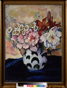 Bouquet de fleurs (Bando de flores). Peinture de Ilya Ivanovich Mashkov (Ilya Makhkov, Matchkov) (1881-1944), huile sur toile de Ilya Ivanovich Mashkov