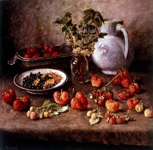 Still Life with Strawberries 1943 (óleo sobre tela)