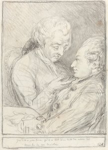 Retrato do artista com seu irmão mais novo, Augustin Saint-Aubin de Imitator of Gabriel Jacques de Saint Aubin