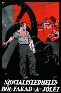 O bem-estar vem da produção socialista de Imre (1881 1940) Foeldes