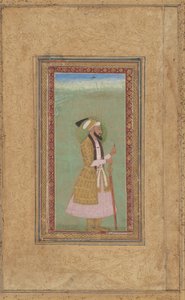 Retrato de um príncipe com um rubi de Indian 18th Century