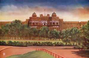 Porta de Delhi, Forte de Agra (fotografia a cores)