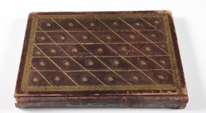 Álbum de Genealogia dhynstica Mughal, 1855 (couro com detalhe em ouro) de Indian School