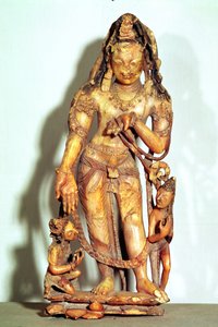Figura de Avalokitesvara, da Caxemira de Indian School