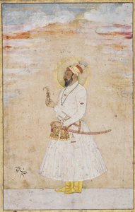 Azim nos Shan Bahadur, c.1720 (wc opaca e ouro no papel) de Indian School