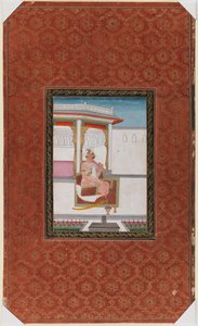 Chandhu Lal, 1875-1900 (wc opaca e ouro no papel) de Indian School