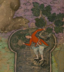 Detalhe, de, um, ilustração, de, "Anv Ri, Suhayl de Indian School