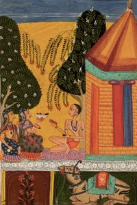 Devgandharati Ragini, c.1665 (op. Wc, mica e ouro sobre papel) de Indian School