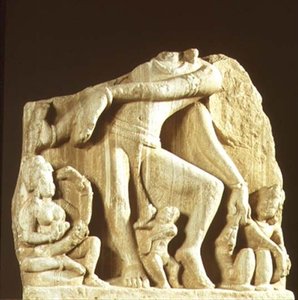 Figura de Natesa, Chittorgarh, Rajasthan, dinastia Pratihara (arenito) de Indian School