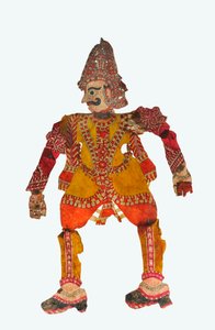 Fantoche de sombra gigante de Karnataka (couro) de Indian School