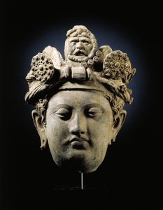 Cabeça de um Bodhisattva de Gandhara de Indian School