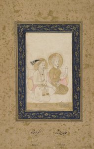 Humayun e Akbar, álbum separado, c.1900 de Indian School