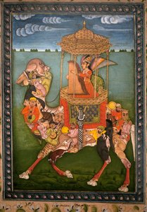Camelo mágico. Miniatura pintada, cerca de 1750, arte do Rajastão e Pahari (Índia). Museu Nacional da Coréia, Seul (Coréia do Sul). de Indian School