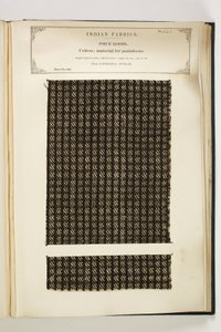 Material para Pantaloons, Loodiana, Punjab, Piece Goods, da Coleção de Fabricantes Têxteis da Índia, de John Forbes Watson, publicado em 1866 de Indian School