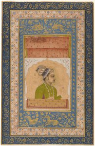 Miniatura Retrato de Dara Shikoh, c.1640 (guache sobre papel montado na folha do álbum) de Indian School