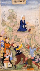 Moisés e a praga das serpentes, 1602-05 (wc opaco no papel) de Indian School