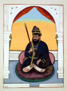Phola Singh Nihang, do Reino do Punjab, seus governantes e chefes, volume II, um volume de 30 estudos em aquarela de um artista indiano não identificado, c.1840 (wc on paper) de Indian School