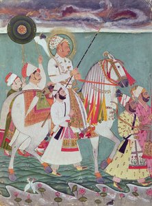 Retrato do marajá Ajit Singh de Jodhpur (1678-1724) de Indian School