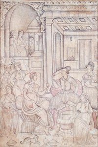 Marinheiros portugueses com mulheres indianas de Indian School