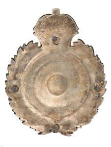 Placa de cinto de bolsa, rifles voluntários de Bombaim, 1877-1901 de Indian School