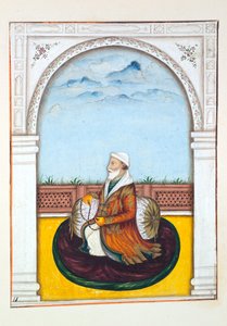Rajah Dina Nath-Bahadur, do Reino do Punjab, seus Governantes e Chefes, volume I, um volume de 27 estudos em aquarela de um artista indiano não identificado, c.1840 (wc on paper) de Indian School