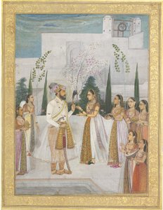 Shah Jahan oferece jóias a uma princesa de Indian School
