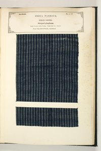Guingão listrado, Palamcottah, Madras, Piece Goods, da Coleção de Fabricantes Têxteis da Índia, de John Forbes Watson, publicado em 1866 de Indian School