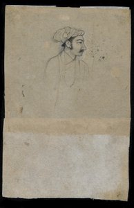 Sultão Khurram (tinta no papel) de Indian School