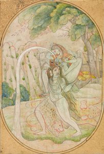 A descida do Ganges, c.1800 de Indian School