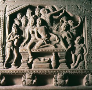 A queda do Mandhata, de Mathura, Uttar Pradesh, dinastia Kusana