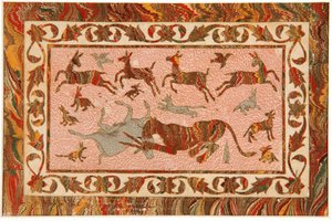 The Tigers Prey, c.1650 (wc opaca e ouro sobre papel) de Indian School
