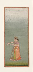 Duas senhoras da corte com fogos de artifício, c.1725 de Indian School