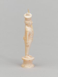 Peão branco, peça de xadrez, Índia, 1820 cerca de Indian School