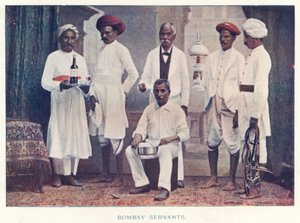 Nativos da Índia: Servidores de Bombaim (foto colorida) de Indian photographer