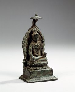 Figura javanesa central de Padmapani, final do século IX (bronze)