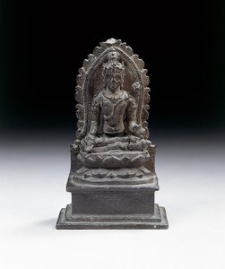 Figura javanesa de Padmapani, final do século IX (bronze)