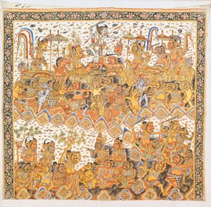 Ramayana (cor balinesa sobre tela) de Indonesian Indonesian