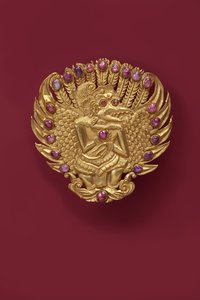Broche, final do século XIX (ouro e rubis) de Indonesian School
