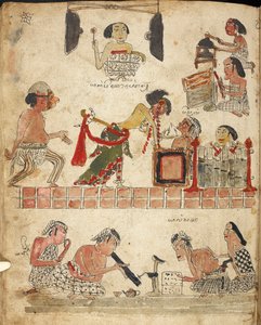 Pessoas a tocar música, dançar e fumar, Ilustração de 