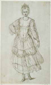 A Daughter of the Morn, c.1611 (caneta e tinta sobre papel) de Inigo Jones