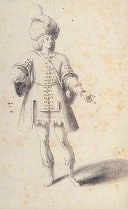 A Noble Persian Youth (caneta e tinta sobre papel) de Inigo Jones
