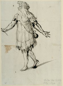 A druid, c.1638 (caneta e tinta sobre papel) de Inigo Jones