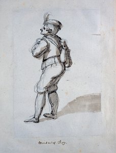 Um rapaz da vinha (caneta e tinta sobre papel) de Inigo Jones