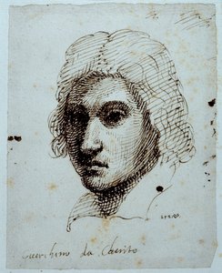 Desenho de Guercino (caneta e tinta sobre papel) de Inigo Jones