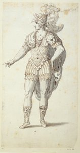 Desenho final para o vestido de Oberon, c.1611 (caneta e tinta sobre papel)
