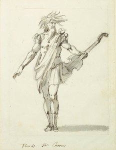 Inundações: o Refrão, c.1631 (caneta e tinta sobre papel) de Inigo Jones